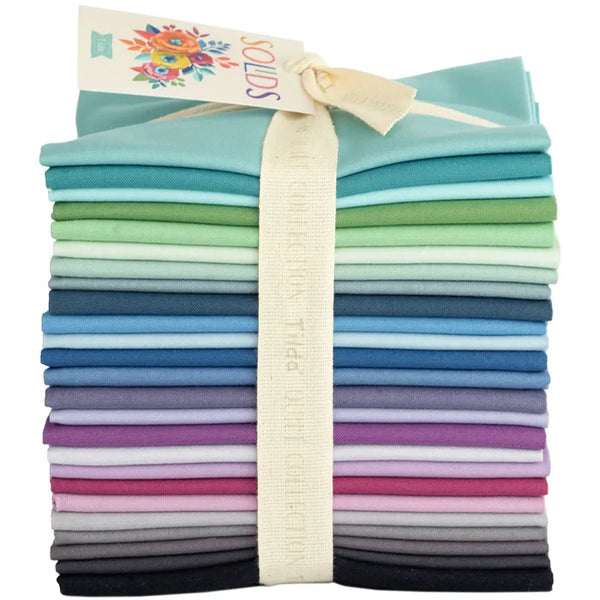 Tilda Solids Fat Quarter Bundle 25 Cool Colours 300180