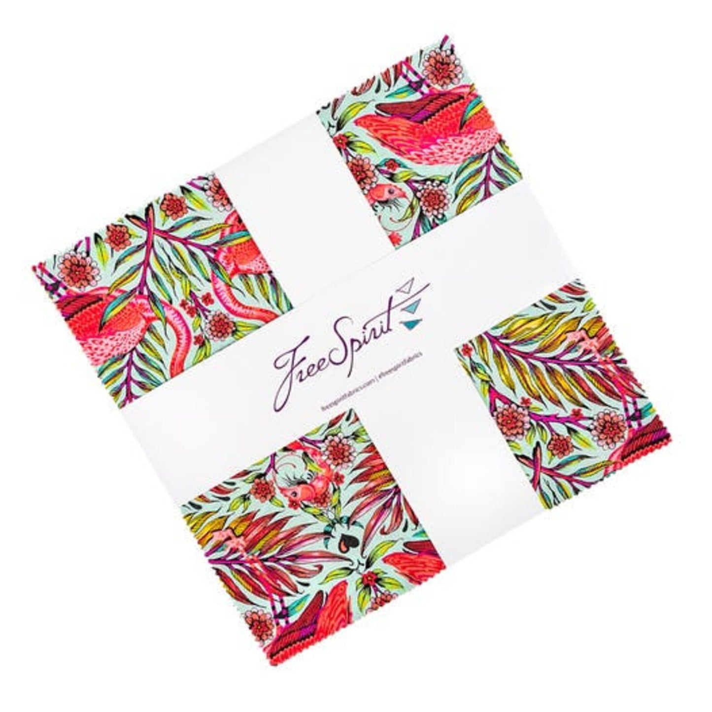 Daydreamer by Tula Pink 10 Inch Charm Squares featuring vibrant floral and whimsical quilting prints